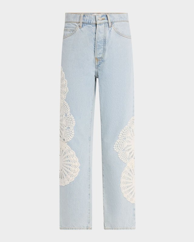 The Crochet Vertical Crop Jeans